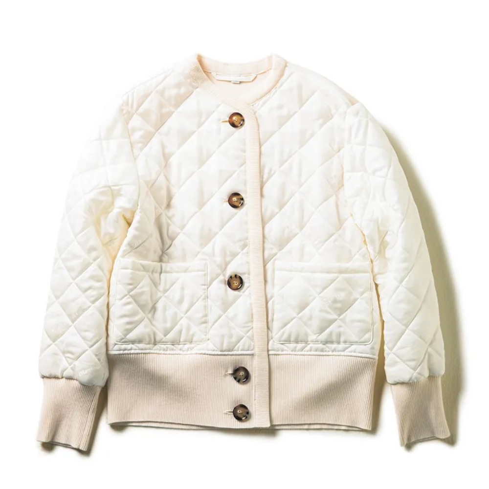 Burberry Quilted Jacket Cream Nova Check Accent Luxury Coat